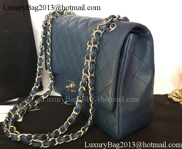 Chanel Jumbo Double Flaps Bag Blue Cannage Pattern A36097 Silver Chanel Jumbo Double Flaps Bag Blue Cannage Pattern A36097 Silver