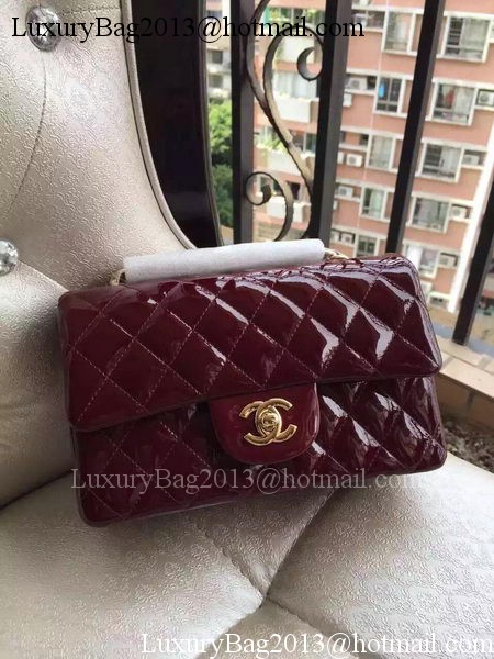 Chanel mini Classic Flap Bag Original Patent A1116 Burgundy Chanel mini Classic Flap Bag Original Patent A1116 Burgundy
