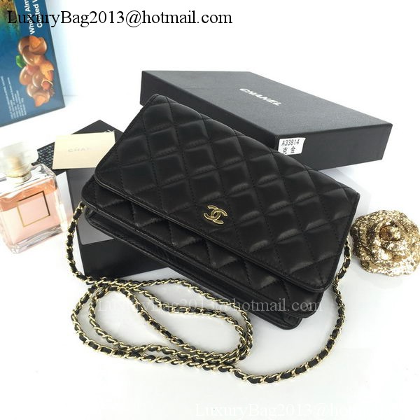 Chanel mini Flap Bag Black Sheepskin Leather A33814S Gold Chanel mini Flap Bag Black Sheepskin Leather A33814S Gold