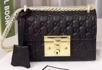 Gucci Padlock Gucci Signature Shoulder Bag 409487 Black Gucci Padlock Gucci Signature Shoulder Bag 409487 Black