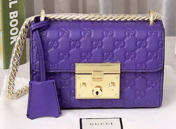 Gucci Padlock Gucci Signature Shoulder Bag 409487 Violet Gucci Padlock Gucci Signature Shoulder Bag 409487 Violet