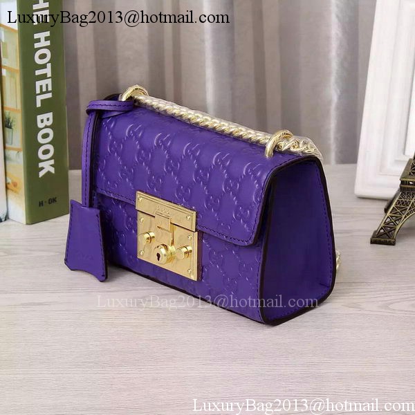 Gucci Padlock Gucci Signature Shoulder Bag 409487 Violet Gucci Padlock Gucci Signature Shoulder Bag 409487 Violet