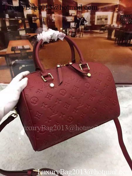 Louis Vuitton Monogram Empreinte Speedy 30 Bag M40762 Burgundy Louis Vuitton Monogram Empreinte Speedy 30 Bag M40762 Burgundy