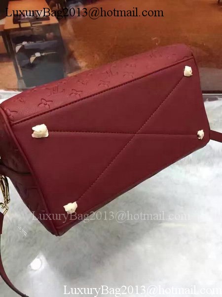 Louis Vuitton Monogram Empreinte Speedy 30 Bag M40762 Burgundy Louis Vuitton Monogram Empreinte Speedy 30 Bag M40762 Burgundy