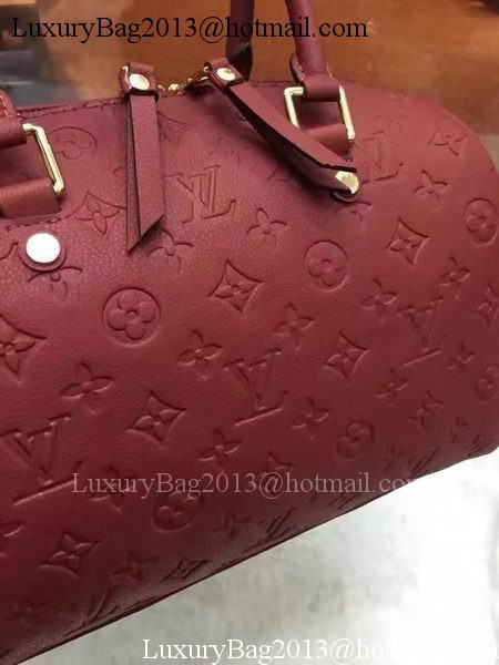 Louis Vuitton Monogram Empreinte Speedy 30 Bag M40762 Burgundy Louis Vuitton Monogram Empreinte Speedy 30 Bag M40762 Burgundy