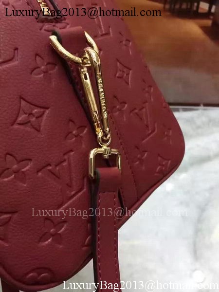Louis Vuitton Monogram Empreinte Speedy 30 Bag M40762 Burgundy Louis Vuitton Monogram Empreinte Speedy 30 Bag M40762 Burgundy