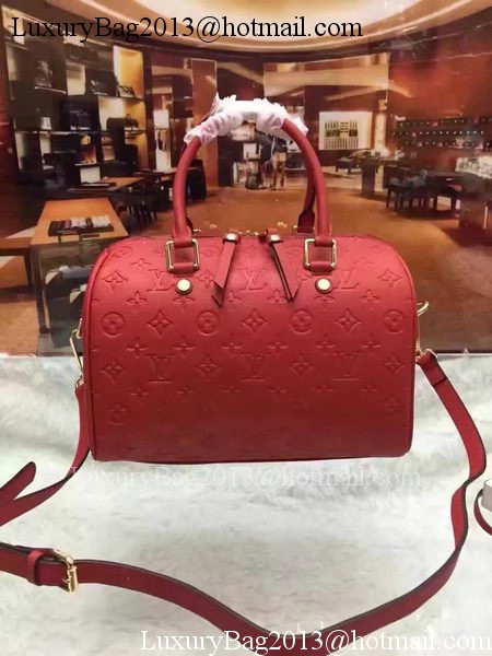 Louis Vuitton Monogram Empreinte Speedy 30 Bag M40762 Red Louis Vuitton Monogram Empreinte Speedy 30 Bag M40762 Red