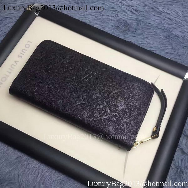 Louis Vuitton Monogram Empreinte ZIPPY WALLET M60571 Black Louis Vuitton Monogram Empreinte ZIPPY WALLET M60571 Black