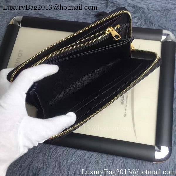 Louis Vuitton Monogram Empreinte ZIPPY WALLET M60571 Black Louis Vuitton Monogram Empreinte ZIPPY WALLET M60571 Black