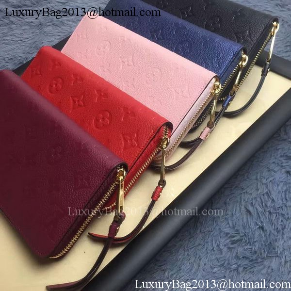 Louis Vuitton Monogram Empreinte ZIPPY WALLET M60571 Purple Louis Vuitton Monogram Empreinte ZIPPY WALLET M60571 Purple
