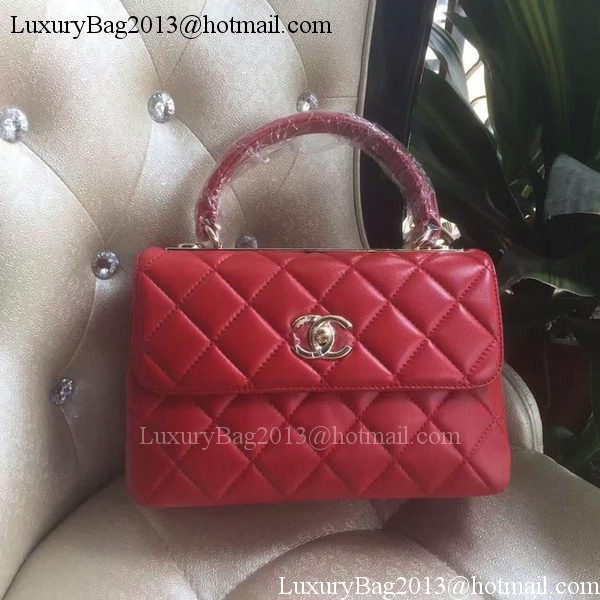 Chanel Classic Top Flap Bag Original Sheepskin Leather A92236 Red Chanel Classic Top Flap Bag Original Sheepskin Leather A92236 Red