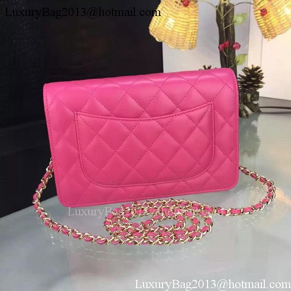 Chanel WOC mini Flap Bag Rose Sheepskin A5373 Gold Chanel WOC mini Flap Bag Rose Sheepskin A5373 Gold