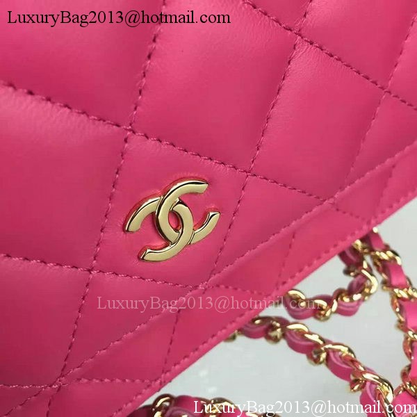 Chanel WOC mini Flap Bag Rose Sheepskin A5373 Gold Chanel WOC mini Flap Bag Rose Sheepskin A5373 Gold