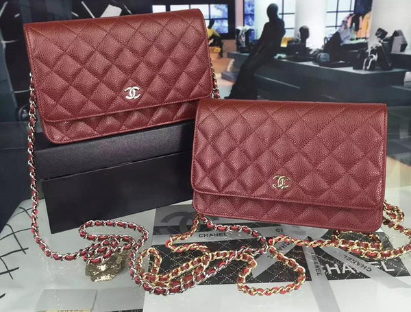 Chanel mini Flap Bag Cannage Pattern A8373 Burgundy