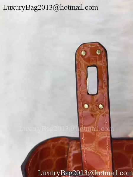 Hermes MINI Kelly 22cm Tote Bag Croco Leather KL22 Orange Hermes MINI Kelly 22cm Tote Bag Croco Leather KL22 Orange