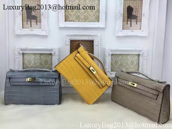 Hermes MINI Kelly 22cm Tote Bag Croco Leather KL22 SkyBlue Hermes MINI Kelly 22cm Tote Bag Croco Leather KL22 SkyBlue