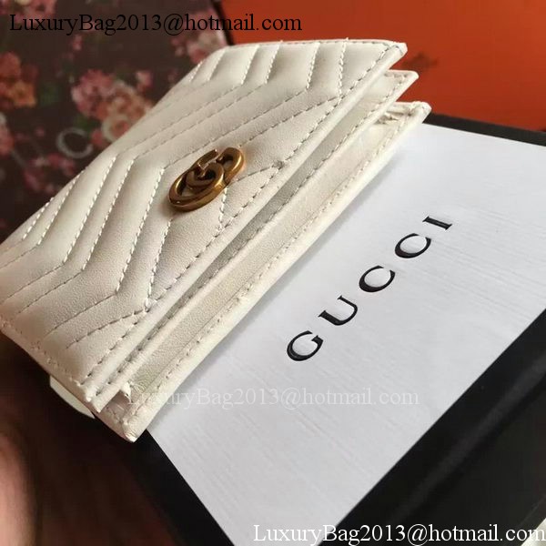 Gucci GG Marmont Card Case 443125 White Gucci GG Marmont Card Case 443125 White