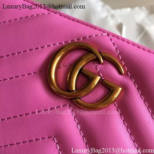 Gucci GG Marmont Zip Around Wallet 443123 Rose Gucci GG Marmont Zip Around Wallet 443123 Rose