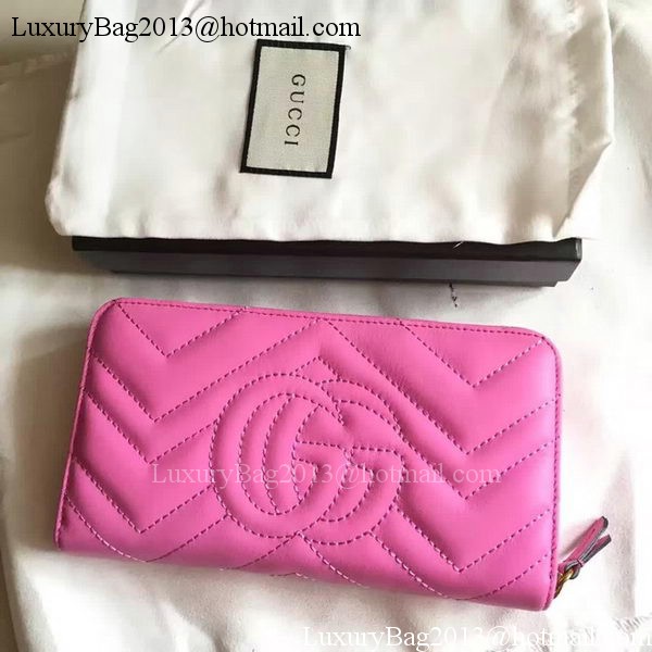 Gucci GG Marmont Zip Around Wallet 443123 Rose Gucci GG Marmont Zip Around Wallet 443123 Rose