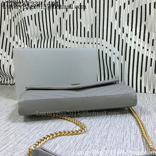 YSL Classic Monogramme Flap Bag Cannage Pattern Y377828L Grey YSL Classic Monogramme Flap Bag Cannage Pattern Y377828L Grey