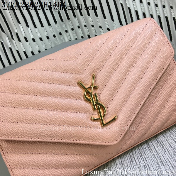 YSL Classic Monogramme Flap Bag Cannage Pattern Y377828L Pink YSL Classic Monogramme Flap Bag Cannage Pattern Y377828L Pink