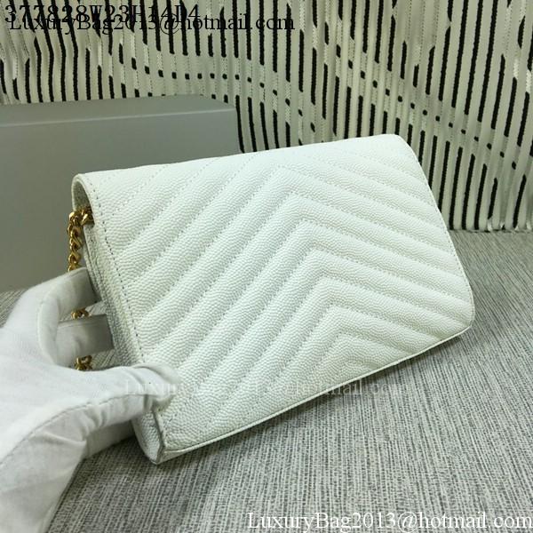 YSL Classic Monogramme Flap Bag Cannage Pattern Y377828L White YSL Classic Monogramme Flap Bag Cannage Pattern Y377828L White