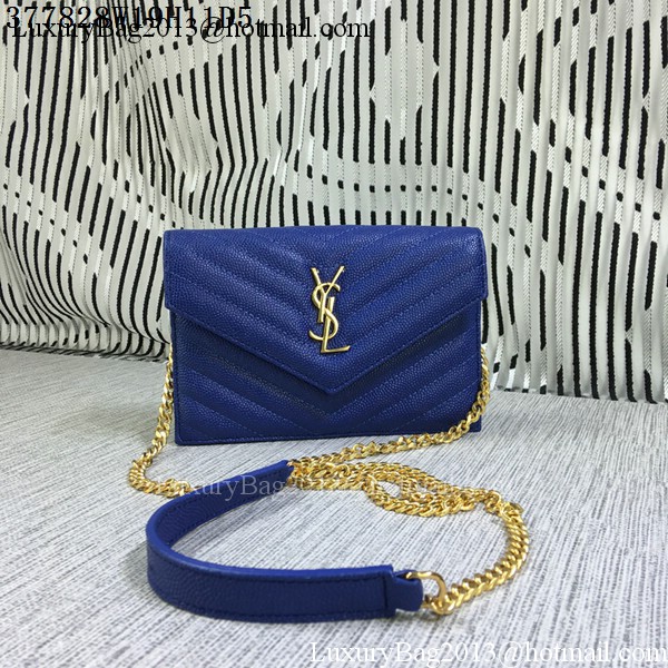 YSL Classic Monogramme Flap Bag Cannage Pattern Y377828S Royal YSL Classic Monogramme Flap Bag Cannage Pattern Y377828S Royal