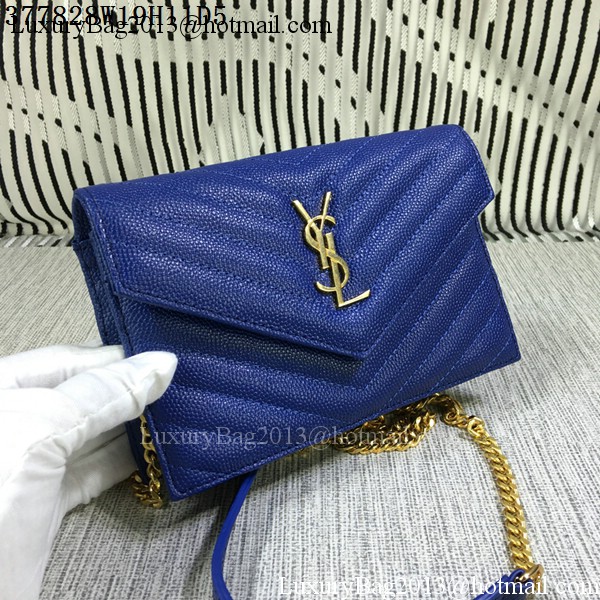 YSL Classic Monogramme Flap Bag Cannage Pattern Y377828S Royal YSL Classic Monogramme Flap Bag Cannage Pattern Y377828S Royal