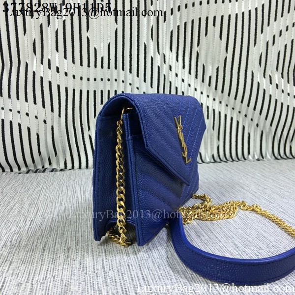 YSL Classic Monogramme Flap Bag Cannage Pattern Y377828S Royal YSL Classic Monogramme Flap Bag Cannage Pattern Y377828S Royal