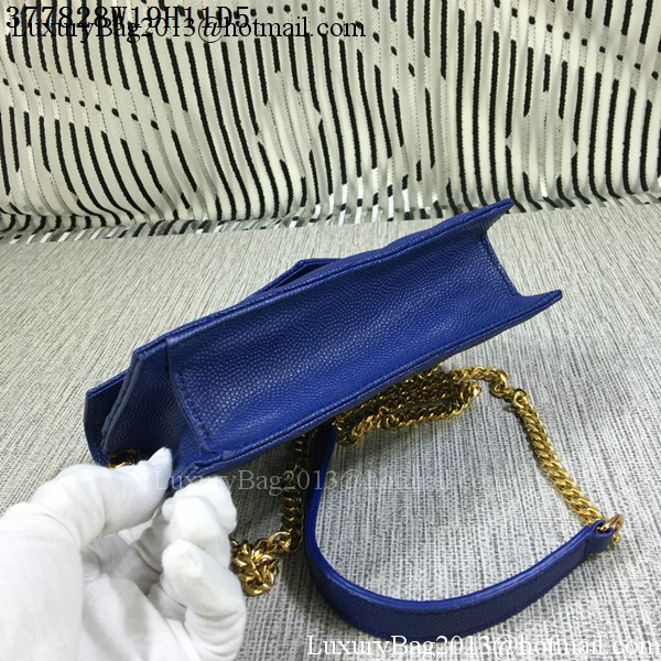 YSL Classic Monogramme Flap Bag Cannage Pattern Y377828S Royal YSL Classic Monogramme Flap Bag Cannage Pattern Y377828S Royal