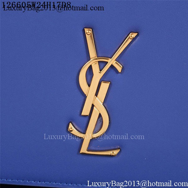 Yves Saint Laurent Monogramme Cross-body Shoulder Bag 126605 Blue Yves Saint Laurent Monogramme Cross-body Shoulder Bag 126605 Blue