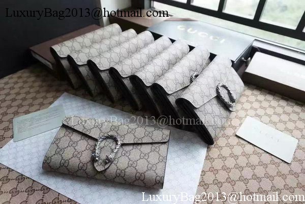 Gucci Dionysus GG Supreme Chain Wallet 404140 Grey Gucci Dionysus GG Supreme Chain Wallet 404140 Grey