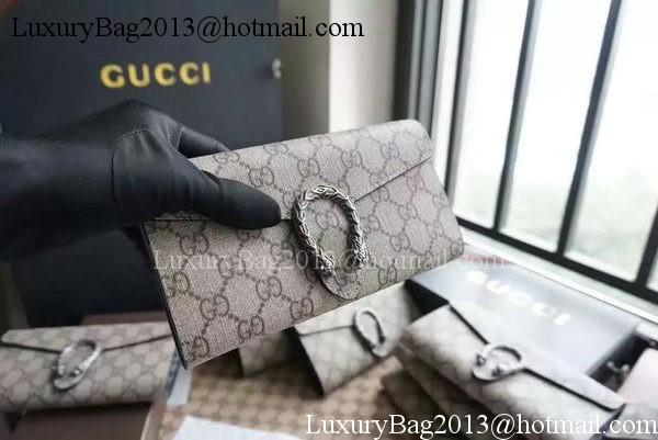 Gucci Dionysus GG Supreme Chain Wallet 404140 Grey Gucci Dionysus GG Supreme Chain Wallet 404140 Grey