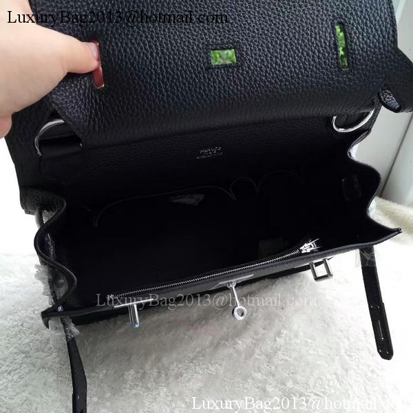 Hermes Jypsiere 31CM Shoulder Bag Calfskin Leather H0880 Black Hermes Jypsiere 31CM Shoulder Bag Calfskin Leather H0880 Black