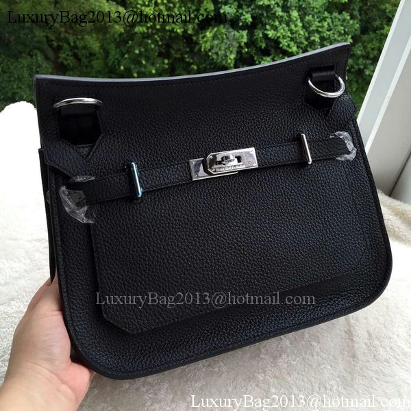 Hermes Jypsiere 31CM Shoulder Bag Calfskin Leather H0880 Black Hermes Jypsiere 31CM Shoulder Bag Calfskin Leather H0880 Black