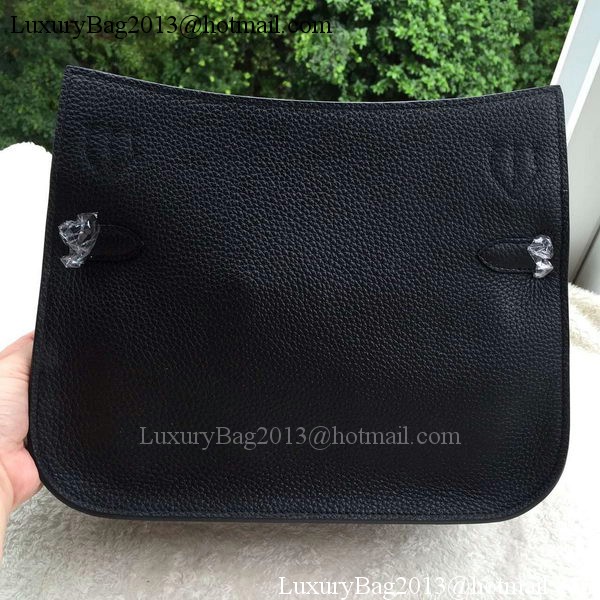 Hermes Jypsiere 31CM Shoulder Bag Calfskin Leather H0880 Black Hermes Jypsiere 31CM Shoulder Bag Calfskin Leather H0880 Black