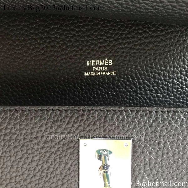 Hermes Jypsiere 31CM Shoulder Bag Calfskin Leather H0880 Black Hermes Jypsiere 31CM Shoulder Bag Calfskin Leather H0880 Black