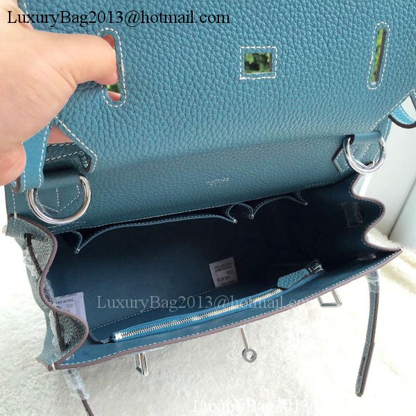 Hermes Jypsiere 31CM Shoulder Bag Calfskin Leather H0880 Blue Hermes Jypsiere 31CM Shoulder Bag Calfskin Leather H0880 Blue