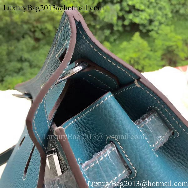 Hermes Jypsiere 31CM Shoulder Bag Calfskin Leather H0880 Blue Hermes Jypsiere 31CM Shoulder Bag Calfskin Leather H0880 Blue