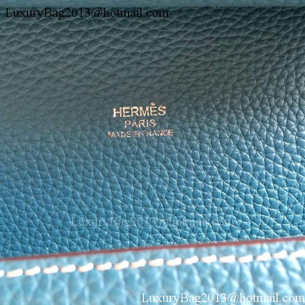 Hermes Jypsiere 31CM Shoulder Bag Calfskin Leather H0880 Blue Hermes Jypsiere 31CM Shoulder Bag Calfskin Leather H0880 Blue