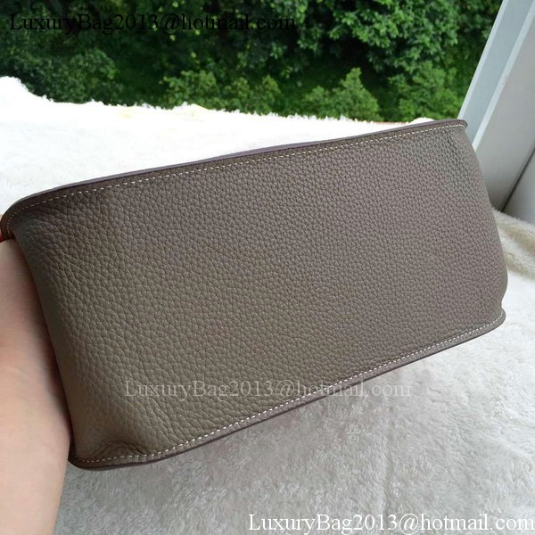 Hermes Jypsiere 31CM Shoulder Bag Calfskin Leather H0880 Grey Hermes Jypsiere 31CM Shoulder Bag Calfskin Leather H0880 Grey