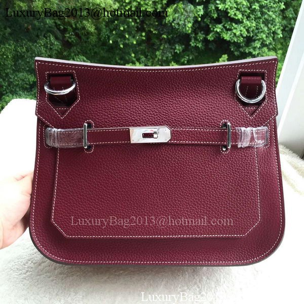 Hermes Jypsiere 31CM Shoulder Bag Calfskin Leather H0880 Wine Hermes Jypsiere 31CM Shoulder Bag Calfskin Leather H0880 Wine