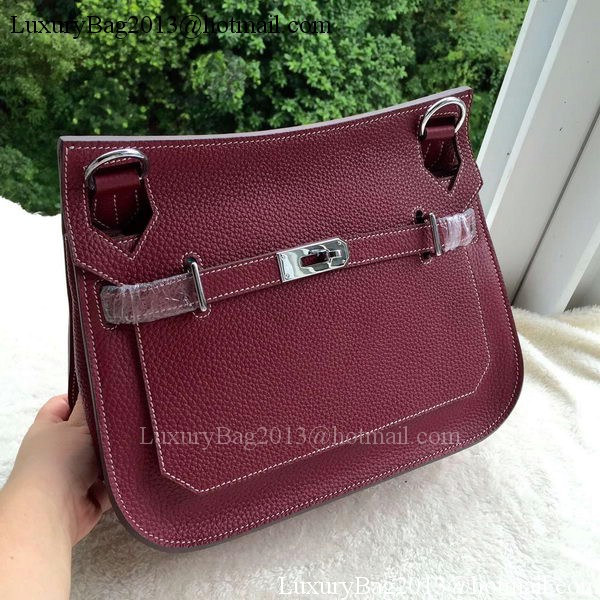 Hermes Jypsiere 31CM Shoulder Bag Calfskin Leather H0880 Wine Hermes Jypsiere 31CM Shoulder Bag Calfskin Leather H0880 Wine