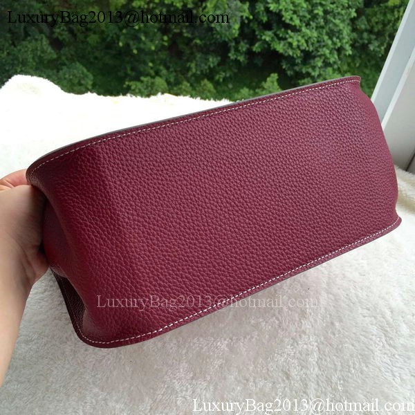 Hermes Jypsiere 31CM Shoulder Bag Calfskin Leather H0880 Wine Hermes Jypsiere 31CM Shoulder Bag Calfskin Leather H0880 Wine