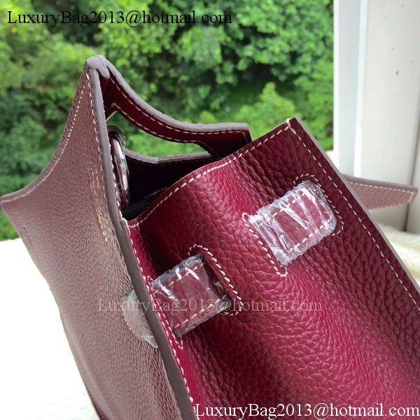 Hermes Jypsiere 31CM Shoulder Bag Calfskin Leather H0880 Wine Hermes Jypsiere 31CM Shoulder Bag Calfskin Leather H0880 Wine