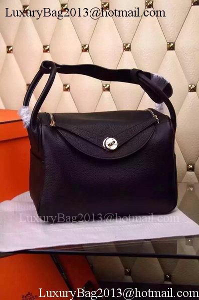 Hermes Lindy 30CM Leather Shoulder Bag H0881 Black Hermes Lindy 30CM Leather Shoulder Bag H0881 Black