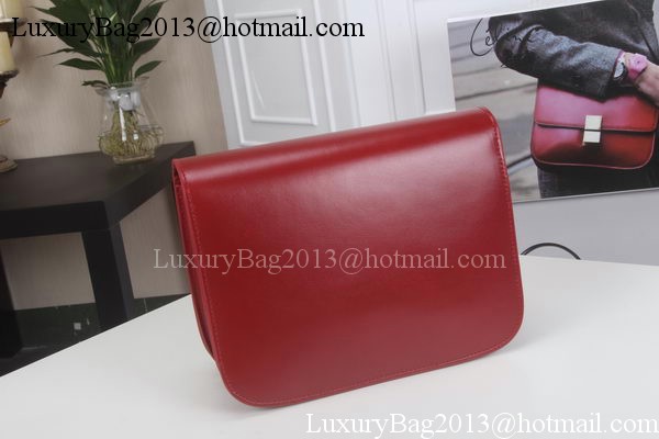 Celine Classic Box Flap Bag Calfskin Leather C3369 Red Celine Classic Box Flap Bag Calfskin Leather C3369 Red