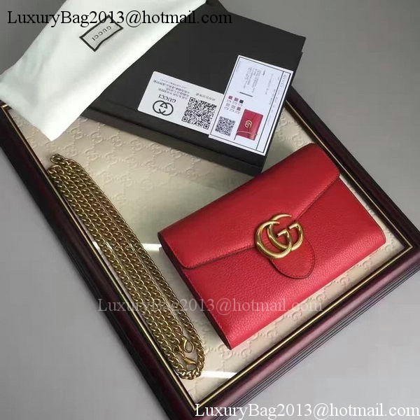 Gucci GG Marmont Leather mini Chain Bag 401232 Red Gucci GG Marmont Leather mini Chain Bag 401232 Red