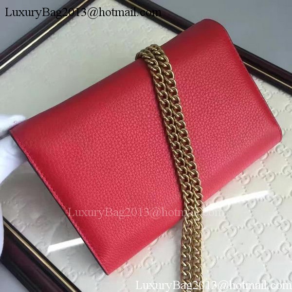 Gucci GG Marmont Leather mini Chain Bag 401232 Red Gucci GG Marmont Leather mini Chain Bag 401232 Red