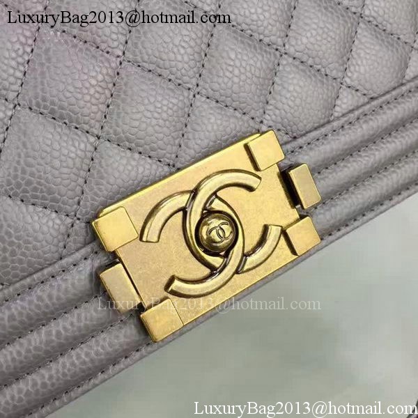 Boy Chanel Flap Bags Original Grey Cannage Pattern A67088 Gold Boy Chanel Flap Bags Original Grey Cannage Pattern A67088 Gold
